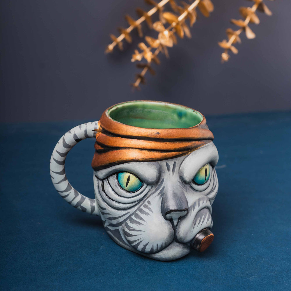 Gangster Cat | Handcrafted Stoneware Mug