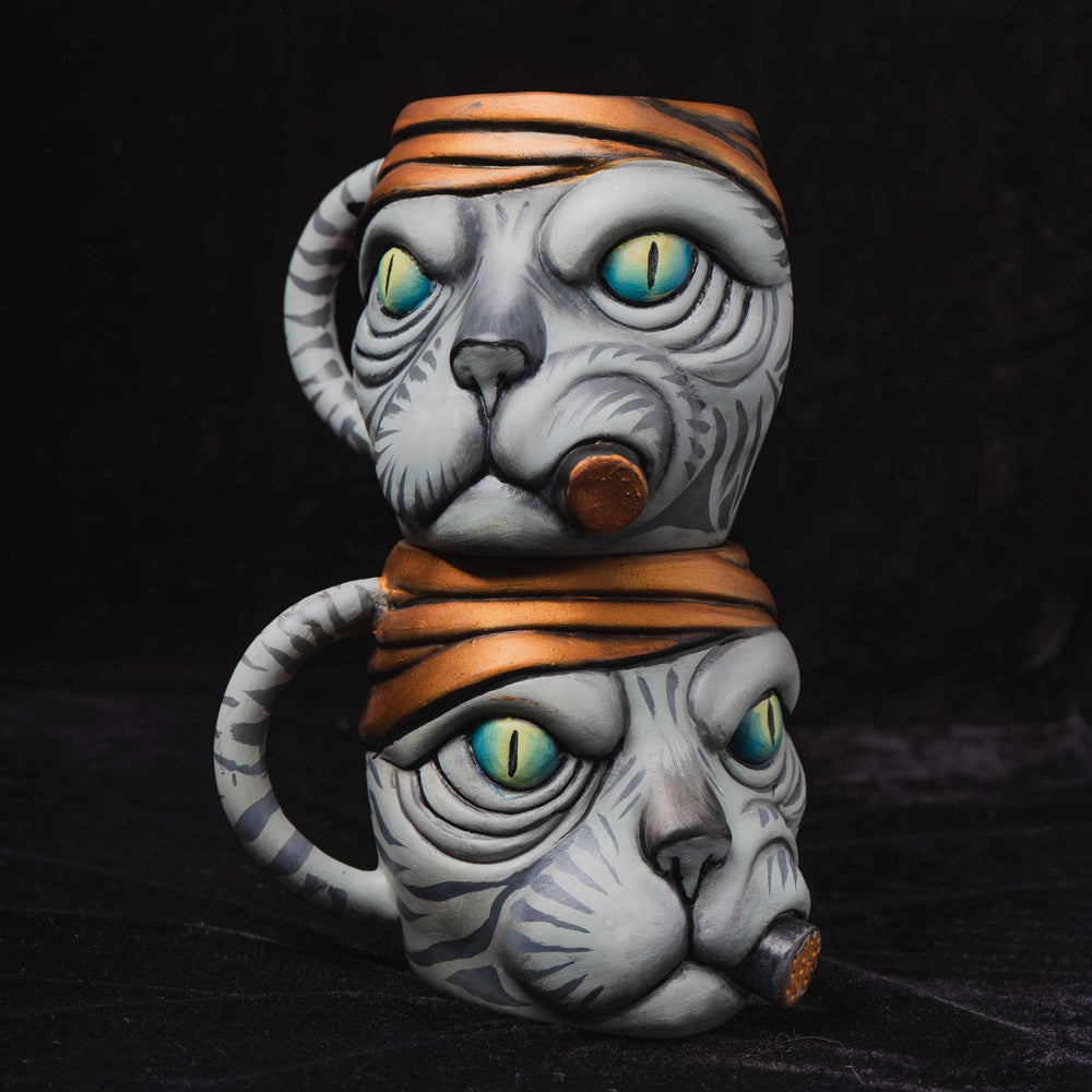 Gangster Cat | Handcrafted Stoneware Mug
